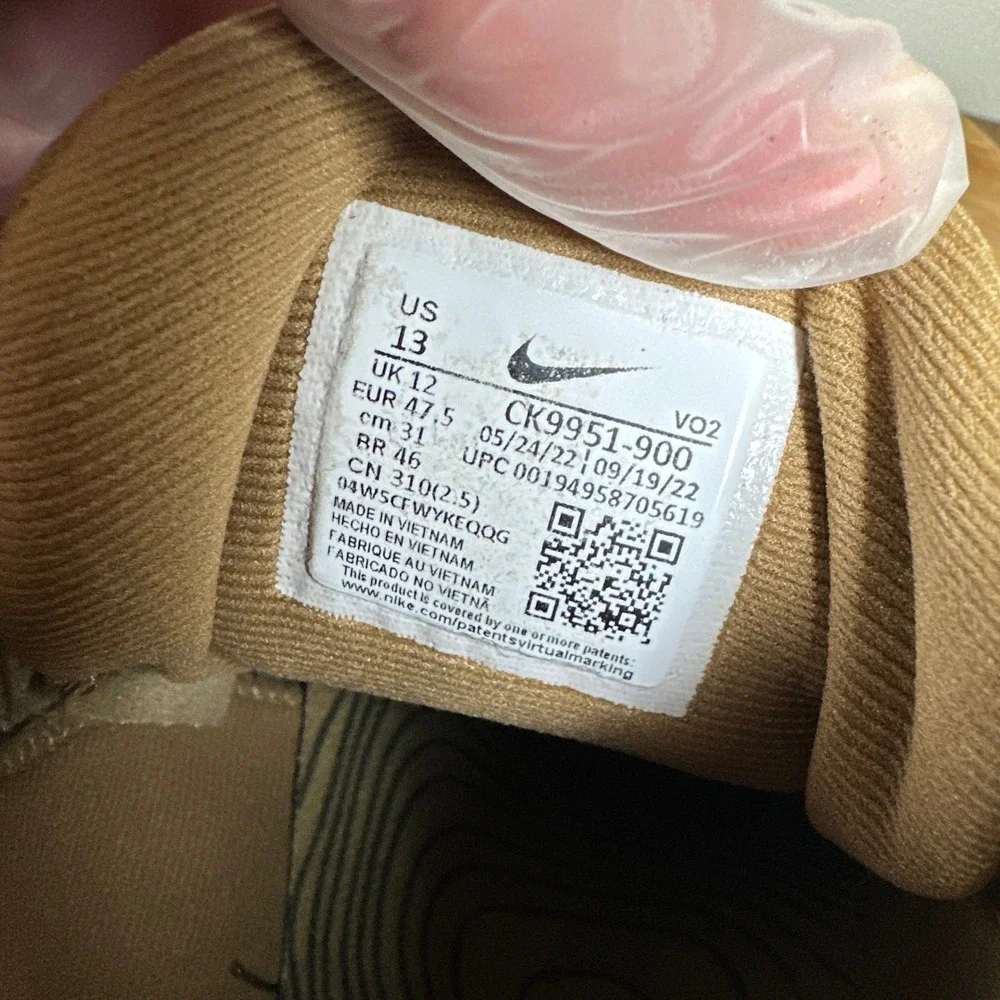 Nike React SFB Carbon Low Mens Tactical Boots Coyote Brown CK9951-900 Size 13